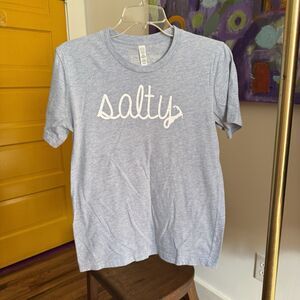 Artichoke Brand Gray “Salty” Shirt Small Gift Graphic Shirt Print Women's Tee
